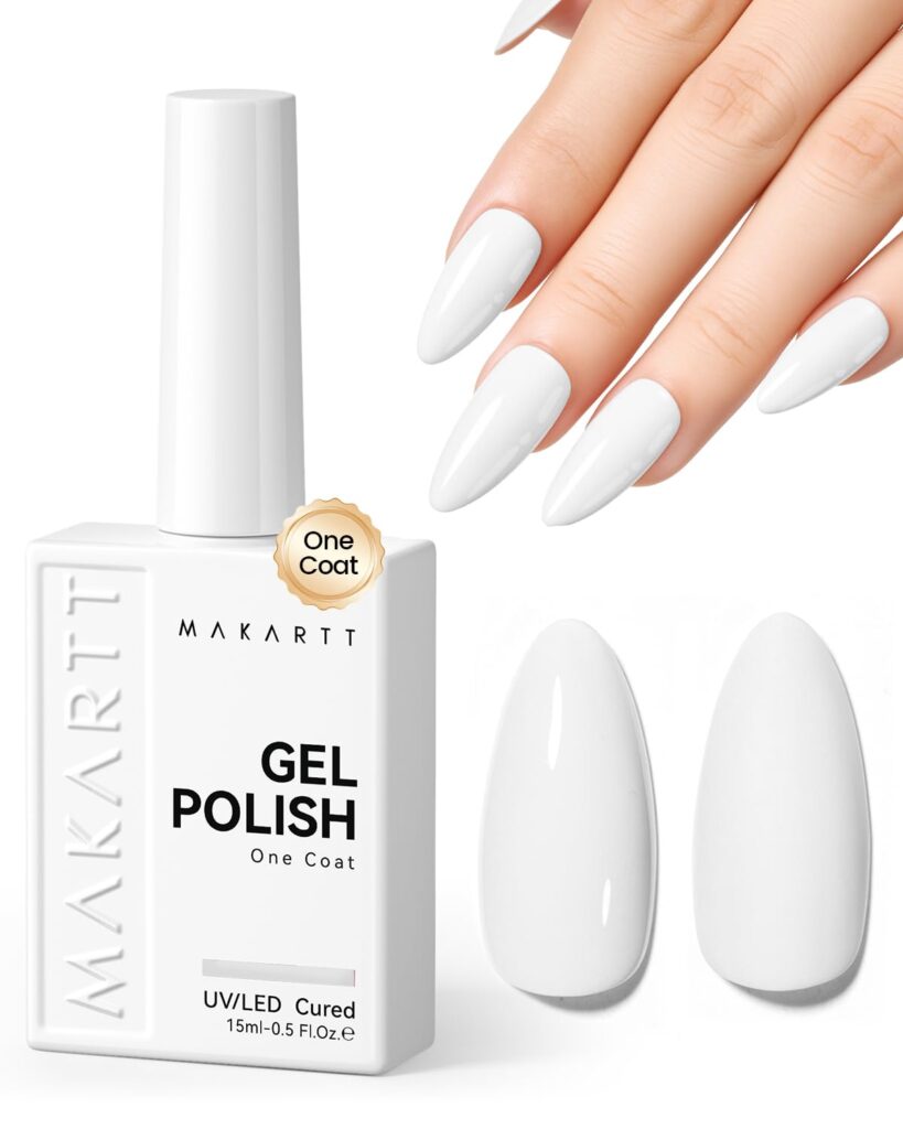 Makartt Ultra-Pigmented White Gel Nail Polish Review: The Perfect One-Coat White?