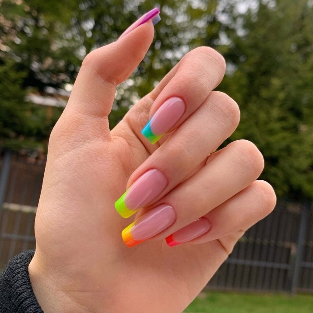 Neon Rainbow French Tip Nails: The Ultimate Seasonal Style Guide