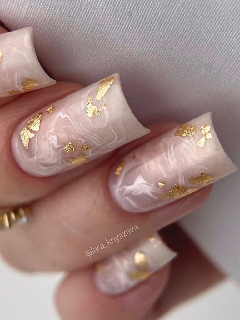 White Marble Nails with Gold Leaf: A Guide to Timeless Elegance