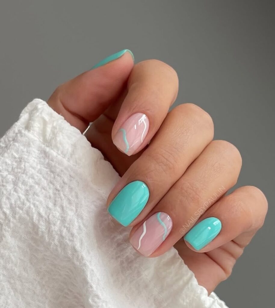 Mint and Nude Wavy Nail Design: The Ultimate Guide to This Modern Trend