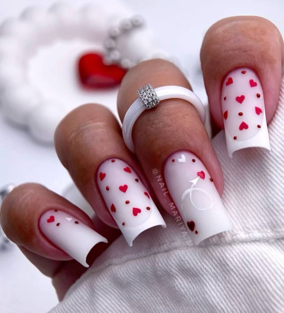 Milky White Nails With Red Hearts: The Ultimate Guide to This Minimalist Trend