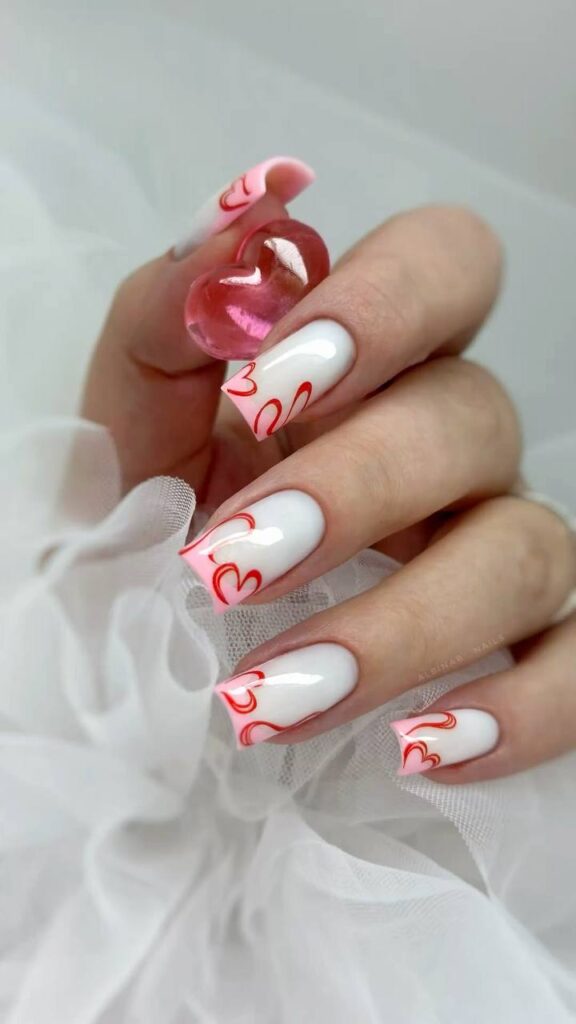 15 Chic Short Square Valentine Nail Ideas to Try This Season