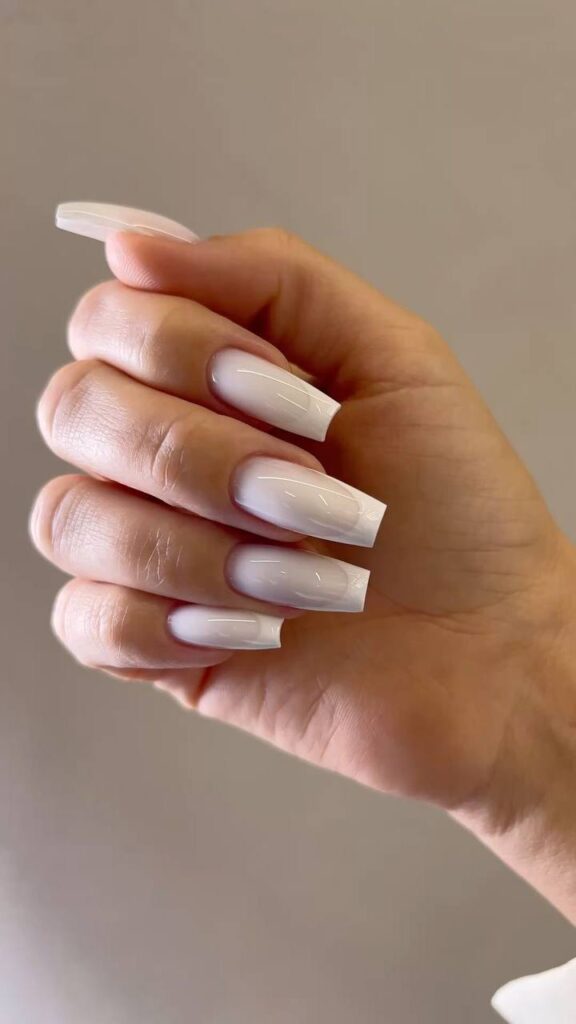 Why Milky White Coffin Nails Are the Ultimate Low-Maintenance Manicure