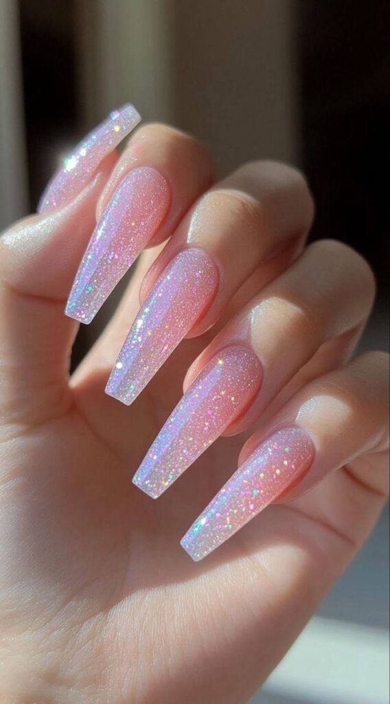 Iridescent Pink Glitter Coffin Nails: The Ultimate Style Guide