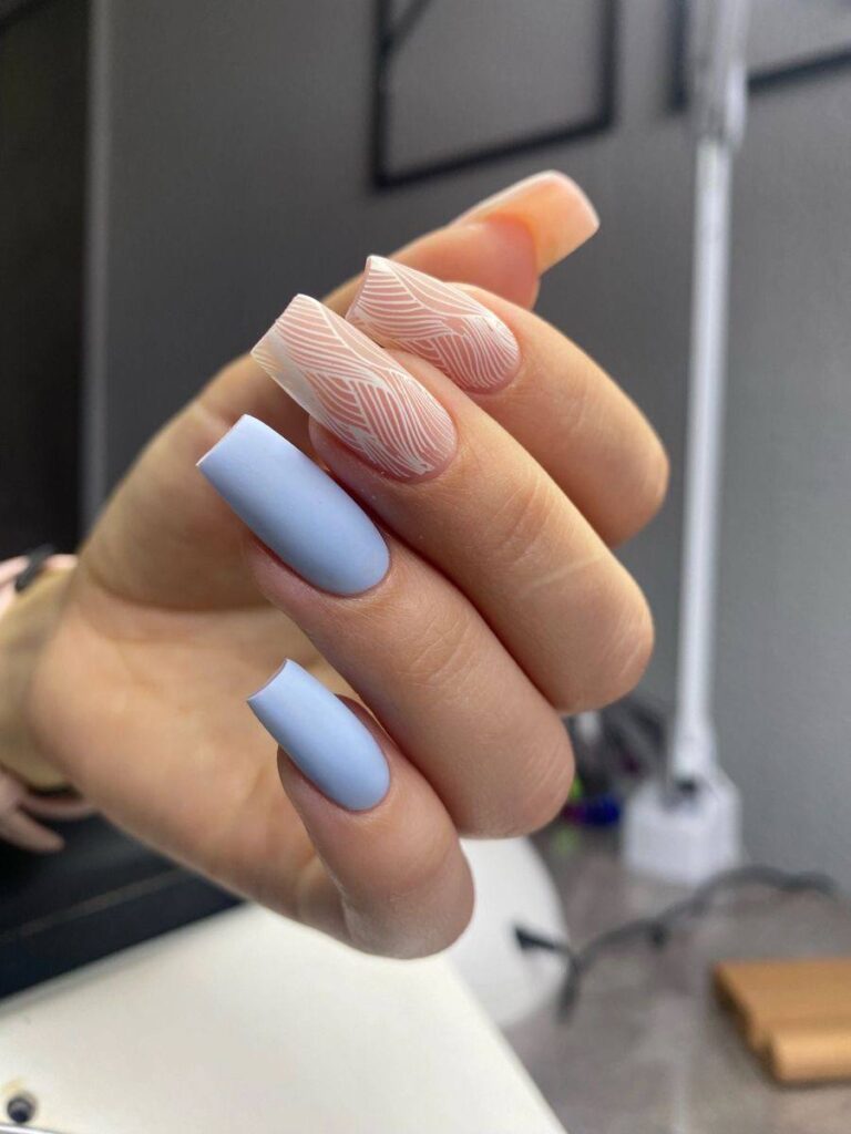 Light Blue and White Marble Coffin Nails: The Ultimate Guide to Elegant Nail Art
