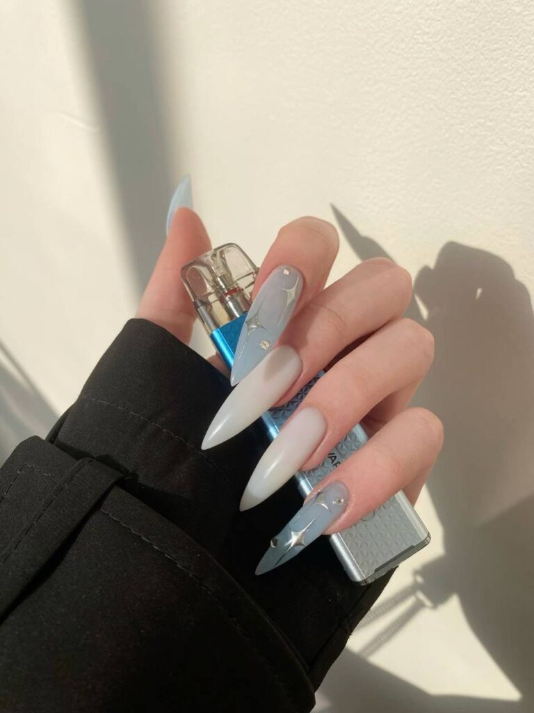 Celestial Blue Stiletto Nails: The Ultimate Guide to Cosmic Elegance