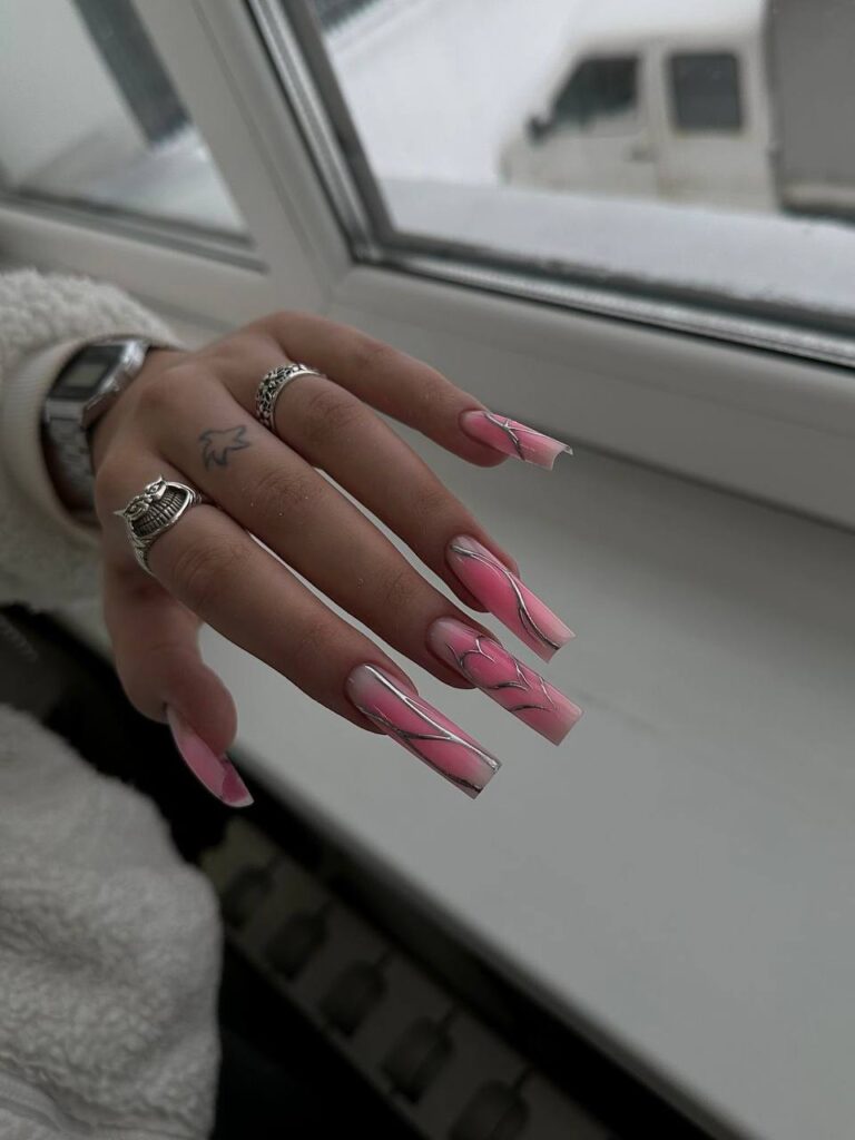 Pink and Silver Chrome Nails: How to Master the High-Shine Metallic Trend