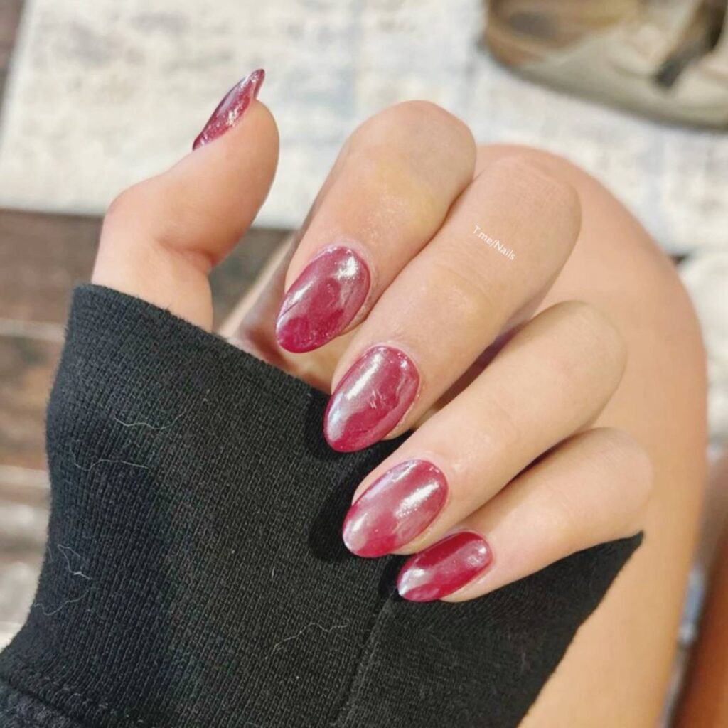 **Deep Burgundy Velvet Nails for Winter: The Secret to a Sophisticated, High-End Aesthetic**