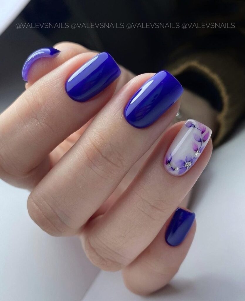 Cobalt Watercolor Nails: The Radiant Spring Manicure Trend