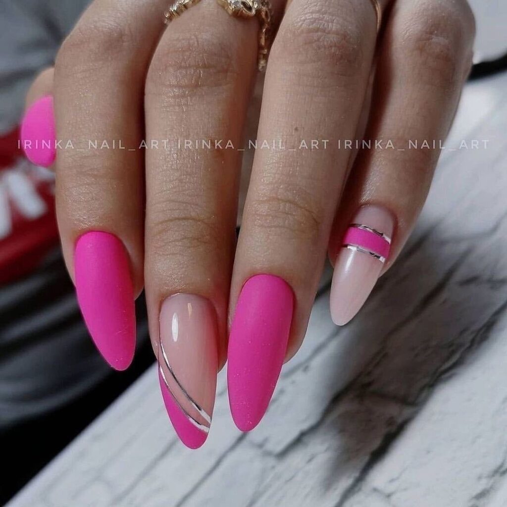 Contrast Pink Pop Nails: The Brightest Trend for Your Spring Manicure