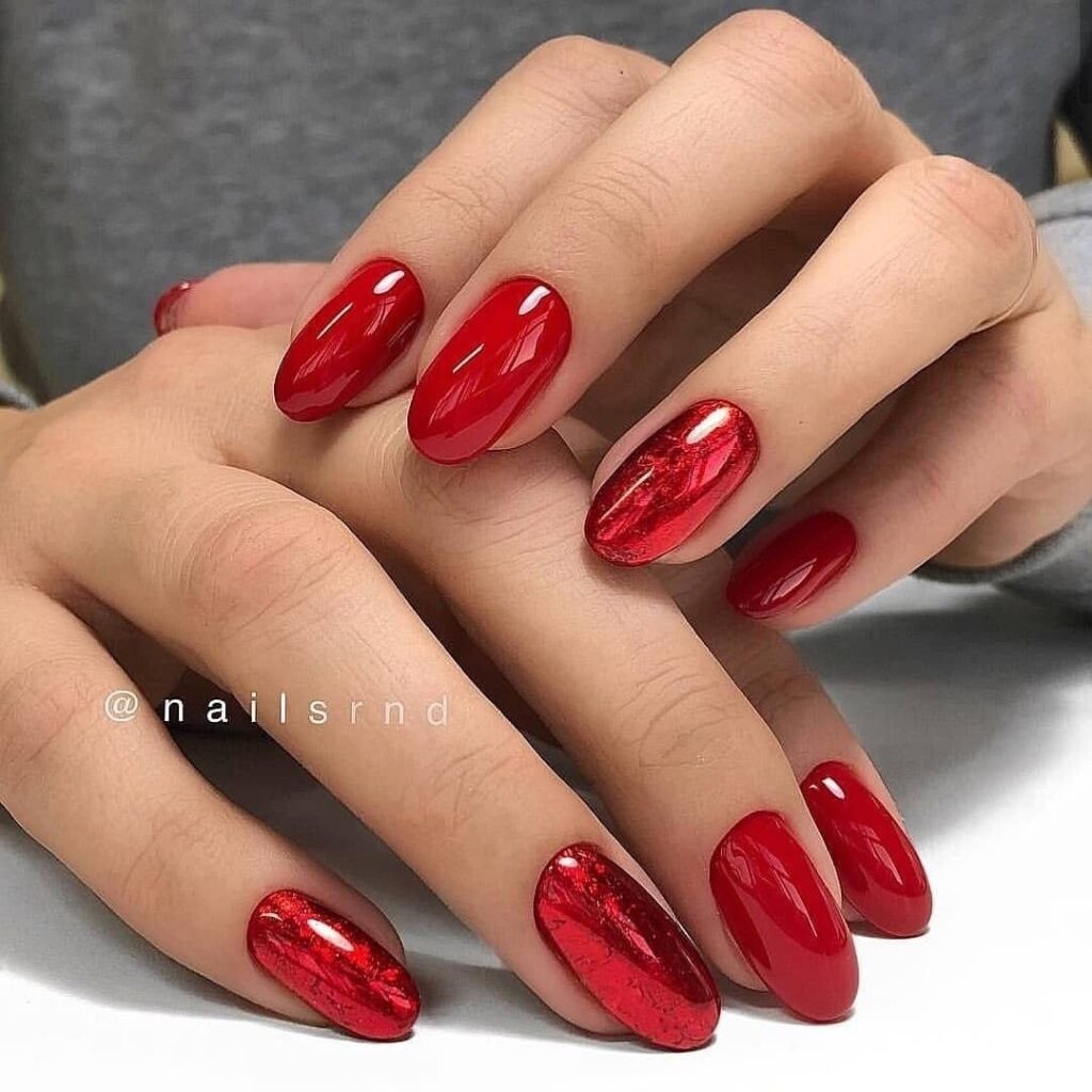 Red Contrast Nails: The Ultimate Rich Winter Manicure Trend