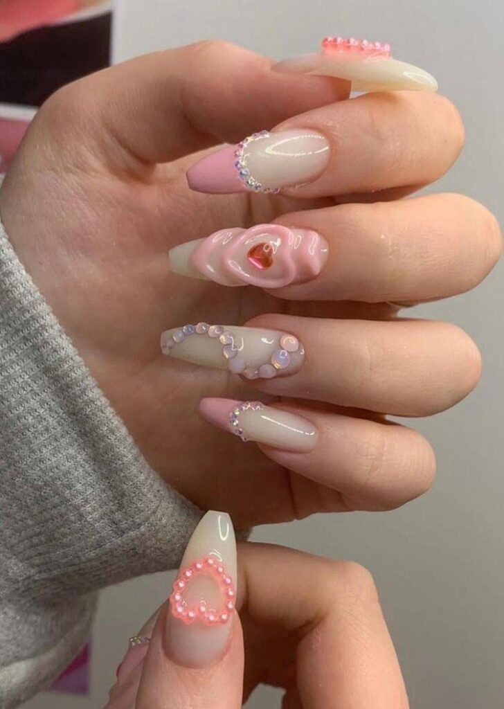 3D Jelly Heart Nails: The Sweetest Spring Manicure Trend