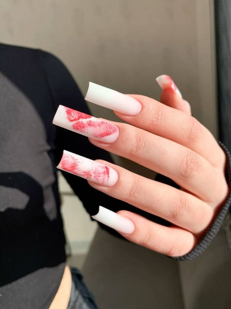 Milky Matte Nails with Red Lip Art: A Guide to the Crimson & Cream Aesthetic