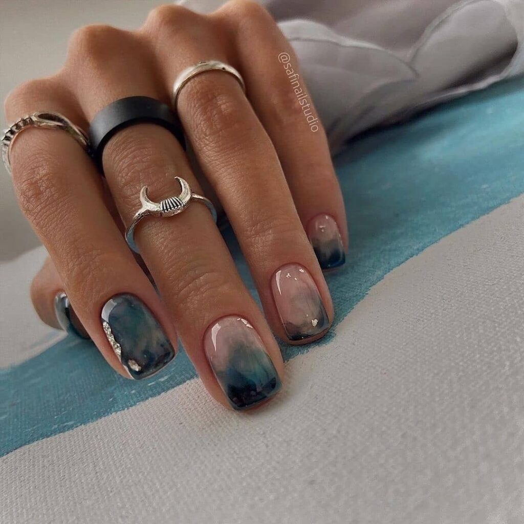 The Stormy Aura Nail Trend Is Winter’s Moodiest Manicure
