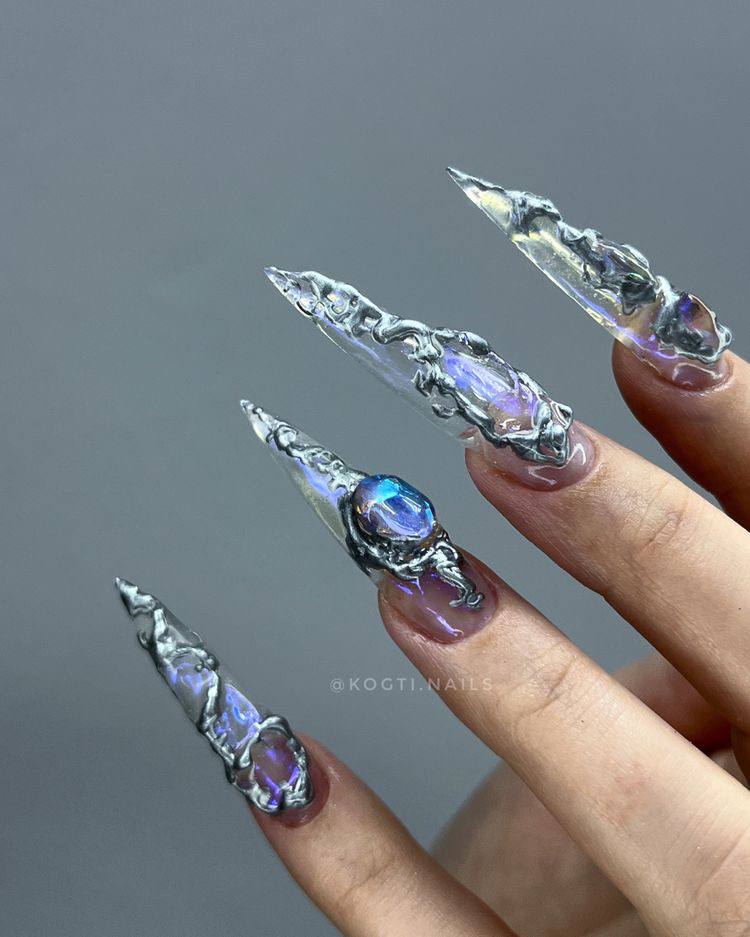 Liquid Metal Nails: The Ultimate Guide to 3D Sculptural Nail Art