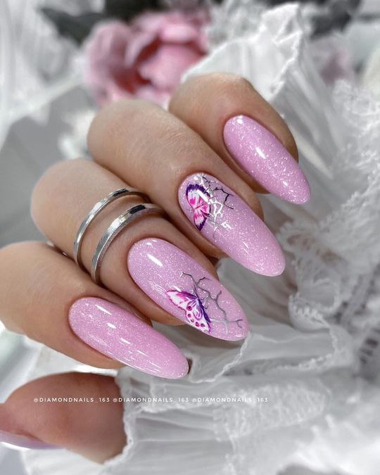 Sheer Butterfly Jelly Nails: The Softest Spring Manicure Trend