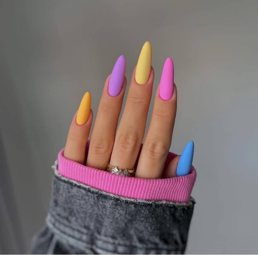 Sorbet Matte Nails: The Brightest Spring Manicure Trend