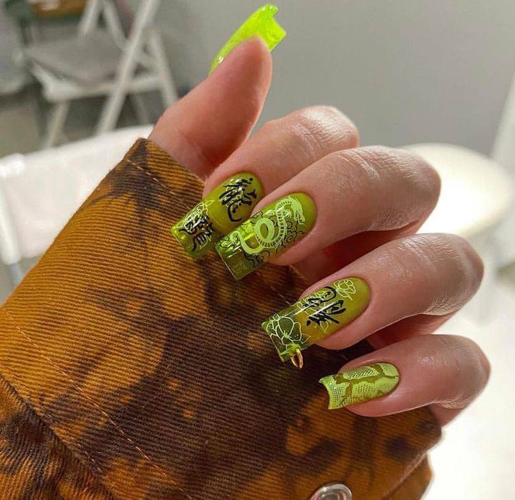 Sour Apple Glass Nails: The Boldest Autumn Manicure Trend