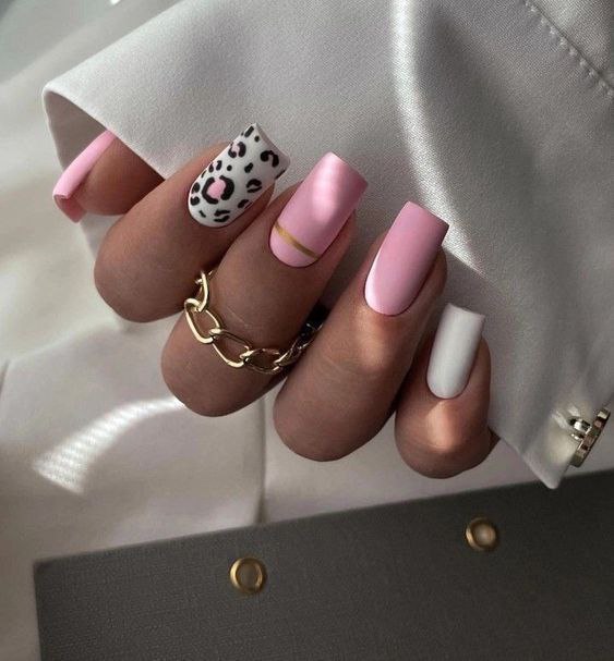 Matte Mixed-Media Nails: The Softest Spring Manicure Trend