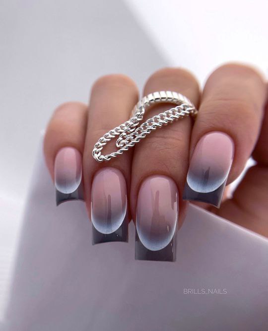 Smoky Aura French Nails: The Ultimate Moody Winter Manicure Trend