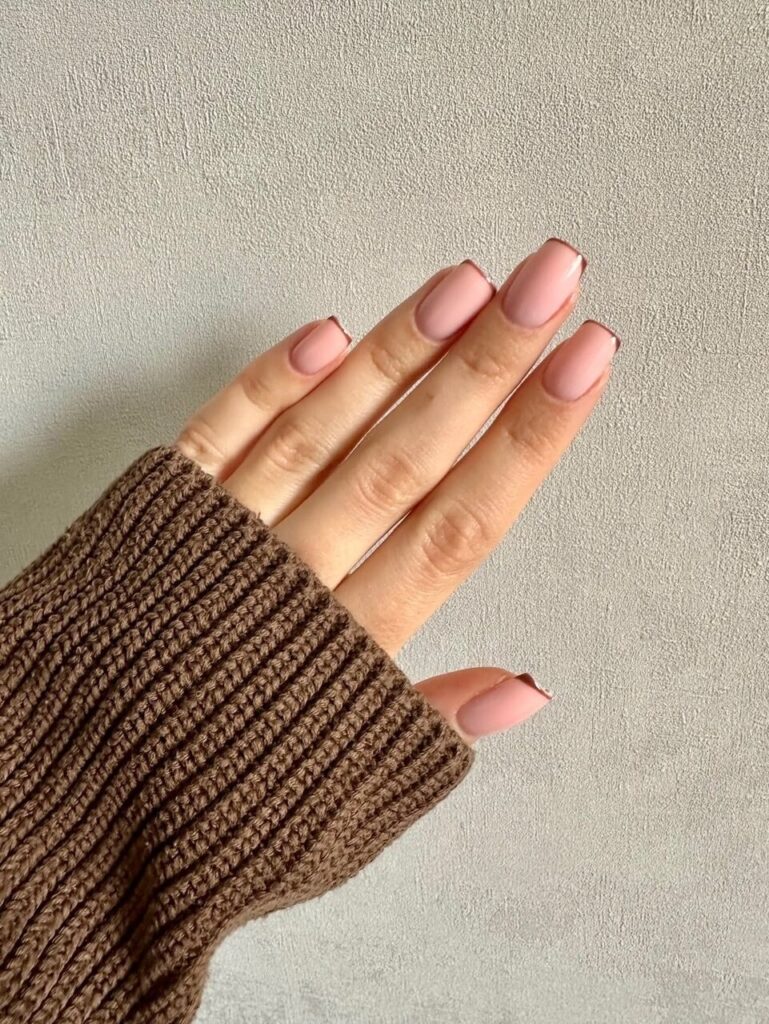 Espresso French Nails: The Coziest Fall Manicure Trend