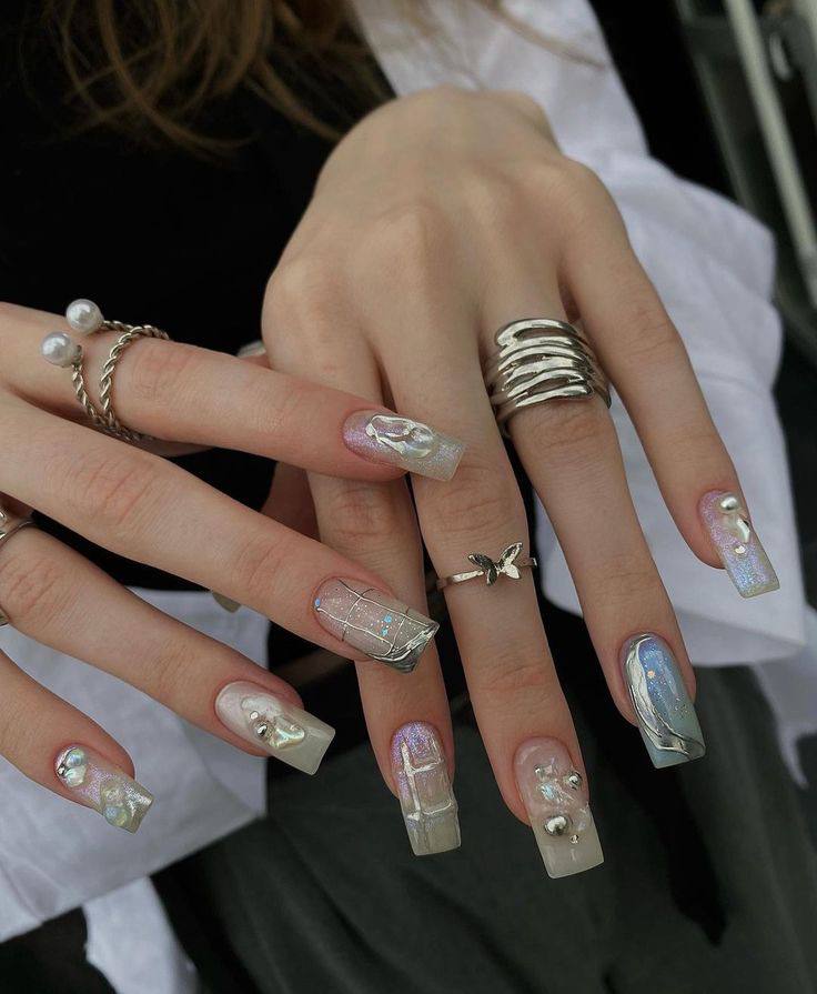 Liquid Metal Nails: The Coolest Winter Manicure Trend