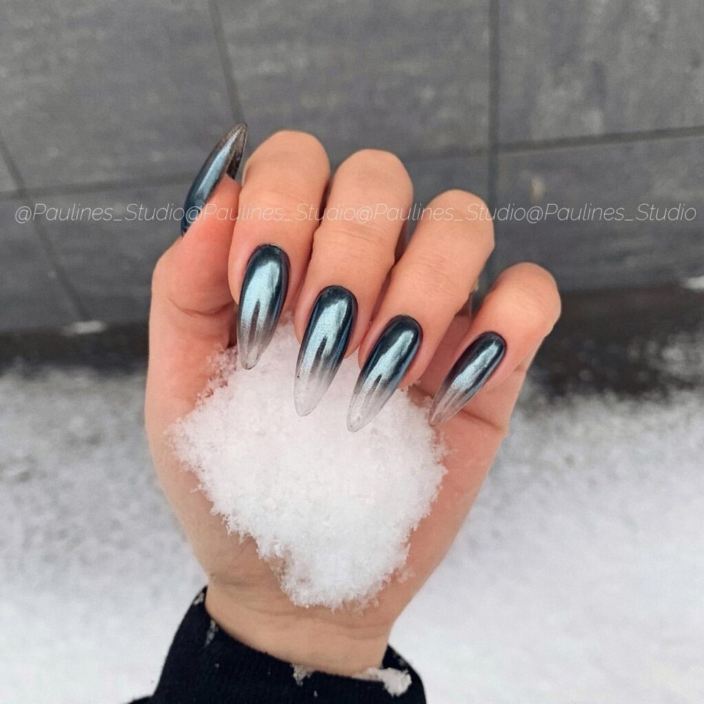 Frosted Chrome Nails: The Ultimate Winter Manicure Trend